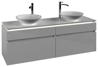 Villeroy & Boch WTUS Legato B600 1600x550x500mm m. Bel. 4 Ausz. für 2 Waschtisch Glossy White – Bild 2