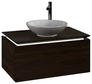 Villeroy & Boch WTUS Legato 800x380x500mm m. Bel. 1 Ausz. Waschtisch m.tig Arizona Oak – Bild 2