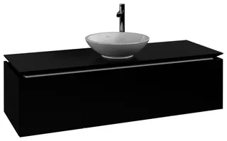 Villeroy & Boch WTUS Legato B585 1400x380x500mm 3 Ausz. Waschtisch m.tig Black Matt Lacquer – Bild 2