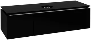 Villeroy & Boch WTUS Legato B585 1400x380x500mm 3 Ausz. Waschtisch m.tig Black Matt Lacquer – Bild 3