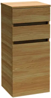 Villeroy & Boch Seitenschrank Legato 400x870x350mm 1 Tür 2 Schubladen A:li Black Matt Lacquer