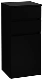 Villeroy & Boch Seitenschrank Legato 400x870x350mm 1 Tür 2 Schubladen A:li Black Matt Lacquer – Bild 2