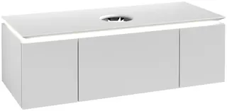 Villeroy & Boch WTUS Legato 1200x380x500mm m. Bel. 3 Ausz. Waschtisch m.tig White Matt – Bild 3
