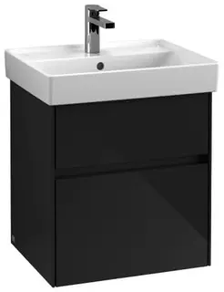 Villeroy & Boch WaschbeckenUS Collaro 510x546x414mm 2 Ausz. Waschbecken m.tig Glossy Grey