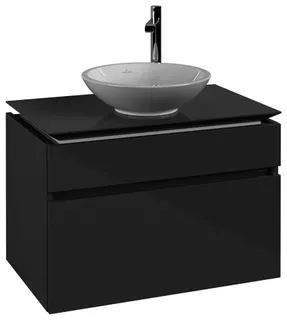 Villeroy & Boch WaschbeckenUS Legato 800x550x500mm 2 Ausz. Waschbecken m.tig Glossy Grey – Bild 2