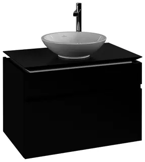 Villeroy & Boch WTUS Legato 800x550x500mm 2 Ausz. Waschtisch m.tig Black Matt Lacquer – Bild 2