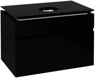Villeroy & Boch WTUS Legato 800x550x500mm 2 Ausz. Waschtisch m.tig Black Matt Lacquer – Bild 3