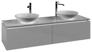 Villeroy & Boch WTUS Legato B599 1600x380x500mm 2 Ausz. für 2 Waschtisch Glossy White – Bild 2