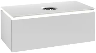 Villeroy & Boch WTUS Legato 1000x380x500mm m. Bel. 1 Ausz. Waschtisch m.tig White Matt – Bild 3