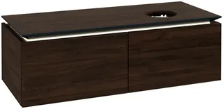Villeroy & Boch WTUS Legato 1200x380x500mm m. Bel. 2 Ausz. Waschtisch rechts Arizona Oak