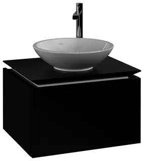 Villeroy & Boch WTUS Legato 600x380x500mm 1 Ausz. Waschtisch m.tig Black Matt Lacquer – Bild 2