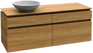 Villeroy & Boch WTUS Legato B588 1400x550x500mm 4 Ausz. Waschtisch links Black Matt Lacquer