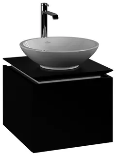 Villeroy & Boch WTUS Legato 450x380x500mm 1 Ausz. Waschtisch m.tig Black Matt Lacquer – Bild 2