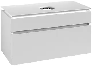 Villeroy & Boch WaschbeckenUS Legato 1000x550x500mm 2 Ausz. Waschbecken m.tig White Matt – Bild 3
