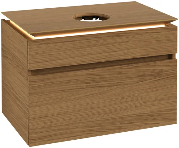 Villeroy & Boch WTUS Legato 800x550x500mm m. Bel. 2 Ausz. Waschtisch m.tig Nordic Oak