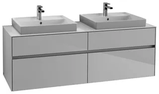 Villeroy & Boch WTUS Collaro C024 1600x548x500mm 4 Ausz. für 2 Waschtisch Glossy White – Bild 2
