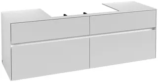 Villeroy & Boch WTUS Collaro C028 1600x548x500mm 4 Ausz. Waschtisch m.tig White Matt – Bild 2