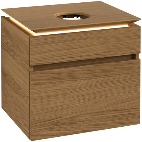 Villeroy & Boch WTUS Legato 600x550x500mm m. Bel. 2 Ausz. Waschtisch m.tig Nordic Oak
