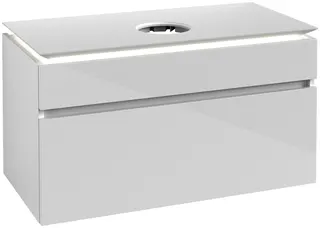 Villeroy & Boch WTUS Legato 1000x550x500mm m. Bel. 2 Ausz. Waschtisch m.tig Glossy White – Bild 2