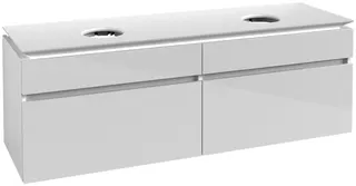 Villeroy & Boch WTUS Legato B600 1600x550x500mm 4 Ausz. für 2 Waschtisch Glossy White – Bild 3