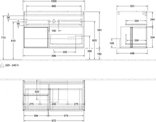 Villeroy & Boch Waschbeckenunterschrank Finion F11 1000x603x501mm m Bel FK/RE/AP: PD/HF/2 – Bild 3