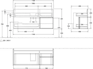Villeroy & Boch Waschbeckenunterschrank Finion F07 1196x591x498mm m Bel FK/RE/AP: PD/HF/- – Bild 3
