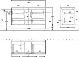 Villeroy & Boch Waschbeckenunterschrank Finion F13 1200x603x501mm FK/RE/AP: MT/-/2 – Bild 4