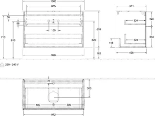 Villeroy & Boch Waschbeckenunterschrank Finion F76 1000x603x501mm FK/RE/AP: PD/-/2 – Bild 2
