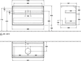Villeroy & Boch Waschbeckenunterschrank Finion F76 1000x603x501mm FK/RE/AP: PD/-/2 – Bild 3