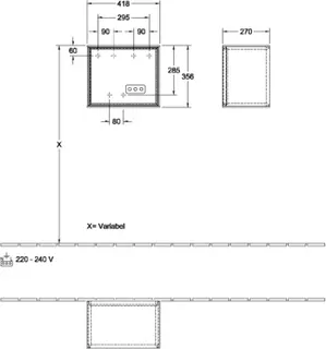 Villeroy & Boch Regalmodul Finion F58 418x356x270mm mit Beleuchtung FK/RE/AP: PD/GM/- – Bild 4