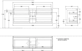 Villeroy & Boch Waschbeckenunterschrank Finion F73 1600x603x501mm FK/RE/AP: GF/-/1 – Bild 3