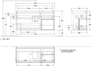Villeroy & Boch Waschbeckenunterschrank Finion F71 1200x603x501mm m Bel FK/RE/AP: PD/MT/2 – Bild 3