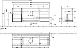 Villeroy & Boch Waschbeckenunterschrank Finion F98 1600x603x501mm m Bel FK/RE/AP: PD/PD/2 – Bild 4