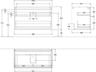 Villeroy & Boch Waschbeckenunterschrank Finion FA0 1000x603x501mm FK/RE/AP: PD/-/2 – Bild 3