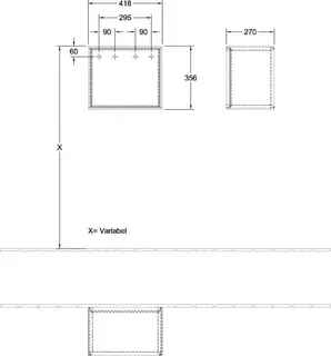 Villeroy & Boch Regalmodul Finion FD1 418x356x270mm FK/RE/AP: PD/HF/- – Bild 3