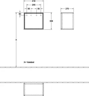 Villeroy & Boch Regalmodul Finion FD1 418x356x270mm FK/RE/AP: PD/HF/- – Bild 4