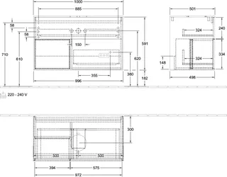 Villeroy & Boch Waschbeckenunterschrank Finion FA1 1000x603x501mm m Bel FK/RE/AP: PD/HF/1 – Bild 2