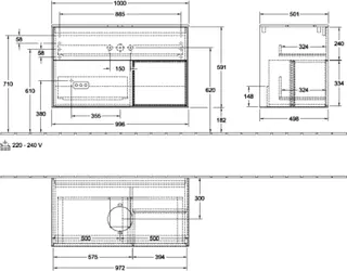 Villeroy & Boch Waschbeckenunterschrank Finion FA2 1000x603x501mm m Bel FK/RE/AP: MT/HB/1 – Bild 4