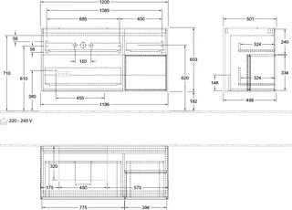 Villeroy & Boch Waschbeckenunterschrank Finion G15 1200x603x501mm m Bel FK/RE/AP: PD/HF/2 – Bild 3