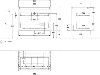 Villeroy & Boch Waschbeckenunterschrank Finion G09 800x603x501mm m Bel FK/RE/AP: PD/-/2 – Bild 2