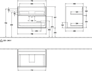 Villeroy & Boch Waschbeckenunterschrank Finion G01 796x591x498mm m Bel FK/RE/AP: MT/-/- – Bild 4