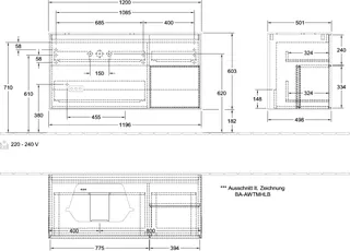 Villeroy & Boch Waschbeckenunterschrank Finion G40 1200x603x501mm m Bel FK/RE/AP: GN/HF/1 – Bild 2