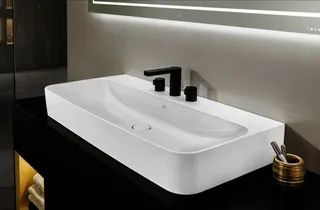 Villeroy & Boch Waschtisch Finion 1000x470mm re-eckig 1HL. m. verd. ÜL. Weiß Alpin cplus – Bild 3