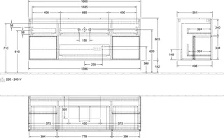Villeroy & Boch Waschbeckenunterschrank Finion G21 1600x603x501mm m Bel FK/RE/AP: PD/HF/2 – Bild 5