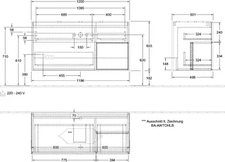 Villeroy & Boch Waschbeckenunterschrank Finion G30 1200x603x501mm m Bel FK/RE/AP: PD/HF/2 – Bild 3