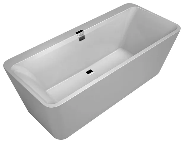 Villeroy & Boch Badewanne Squaro Edge 12 W2 1800x800x660mm Excellence Duo Freistehend Weiß Alpin
