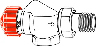 HEIMEIER Thermostat-Ventilunterteil Eclipse, Axialform, verkürzt, DN 15 – Bild 2