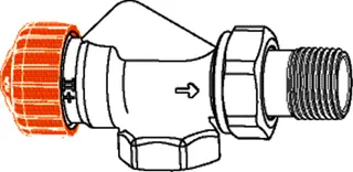 HEIMEIER Thermostat-Ventilunterteil Eclipse, Axialform, verkürzt, DN 20 – Bild 2
