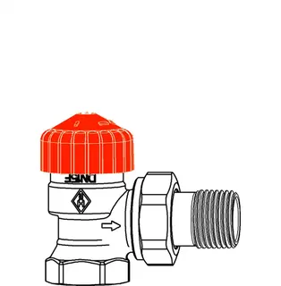 HEIMEIER Thermostat-Ventilunterteil Eclipse, Eckform, verkürzt, DN 10 – Bild 4