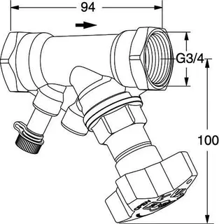 TA Strangabsperrventil STS, PN 25 DN 20, G 3/4, Kvs 6,8 m3/h – Bild 5